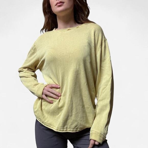 ONLY & SONS Sweaters - Butter yellow distressed vintage slouchy sweater